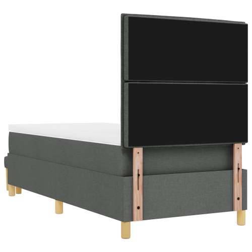 box spring krevet s madracem i klupom tamno siva 90x200 cm tkanina Cijena