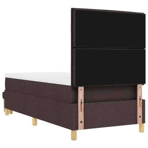 Box Spring Krevet s Madracem i Klupom Tamnosmeđi 90x200 cm Tkanina Cijena
