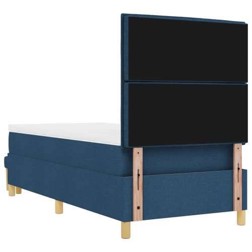 Box Spring krevet s madracem i klupom plave boje 90x200 cm tkanina Cijena