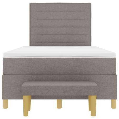 Box Spring Krevet s Madracem i Klupom Taupe 120x200 cm Tkanina Cijena