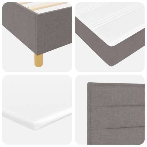 Box Spring Krevet s Madracem i Klupom Taupe 120x200 cm Tkanina Cijena