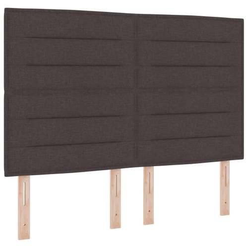 Box spring krevet s madracem i klupe tamnosmeđi 160x200 cm tkanina Cijena