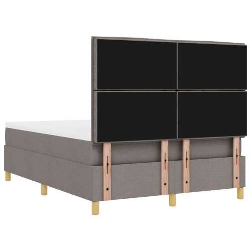 Krevet s box springom s madracem i klupom Taupe 160x200 cm Tkanina Cijena