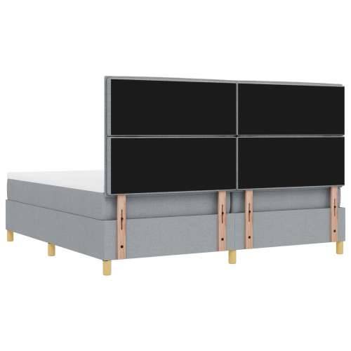 okvir za krevet s madracem i klupom svijetlosiva 200x200 cm tkanina Cijena