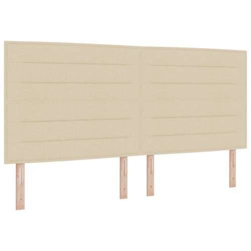 Box Spring Krevet s Madracem i Klupom Krem 200x200 cm Tkanina Cijena