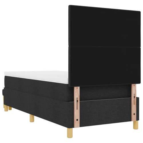 Box Spring Krevet s Madracem i Klupom Crna 90x200 cm Tkanina Cijena