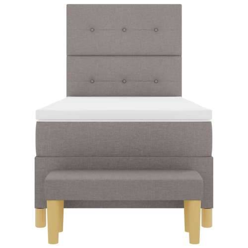 Box Spring Krevet s Madracem i Klupom Taupe 90x200 cm Tkanina Cijena