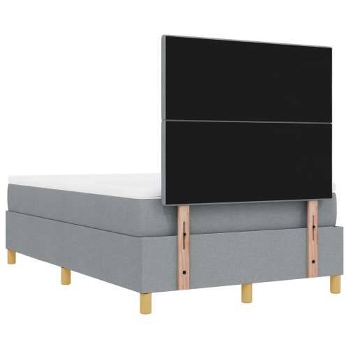 Box Spring Krevet s Madracem i Klupom Svjetlosiva 120x200 cm Tkanina Cijena