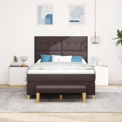 Krevet s Box Springom i Madracem & Klupom Tamnosmeđi 140x190 cm Tkanina Cijena