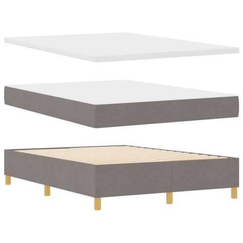 Box Spring Krevet s Madracem i Klupom Taupe 140x190 cm Tkanina Cijena
