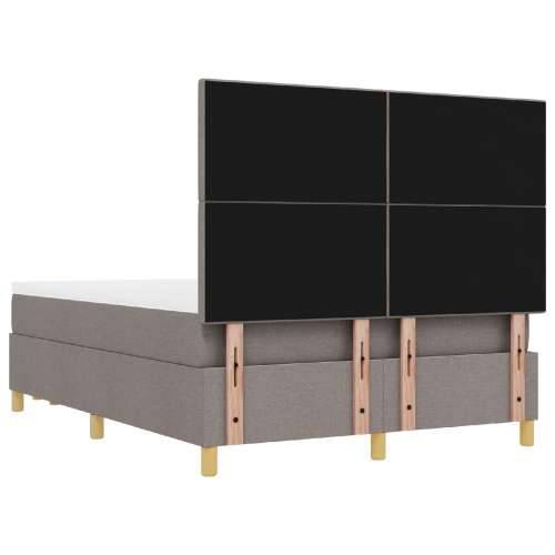 Box Spring Krevet s Madracem i Klupom Taupe 140x190 cm Tkanina Cijena