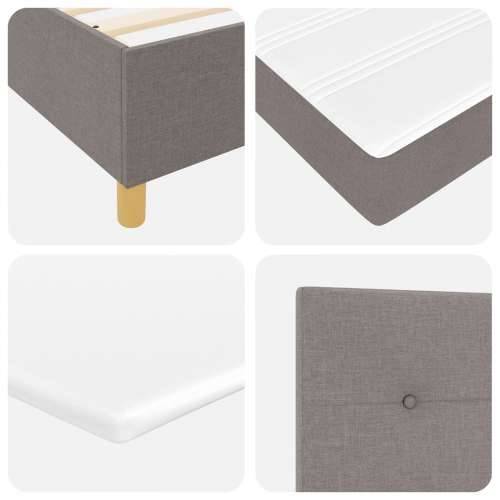 Box Spring Krevet s Madracem i Klupom Taupe 140x190 cm Tkanina Cijena