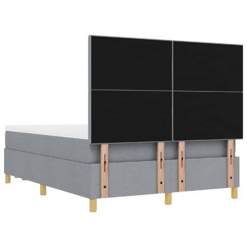 Krevet s podnicom i madracem & klupa Svjetlosiva 140x200 cm Tkanina Cijena