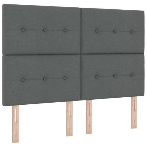 Box Spring Krevet s Madracem i Klupom Tamno Siva 140x200 cm Tkanina Cijena