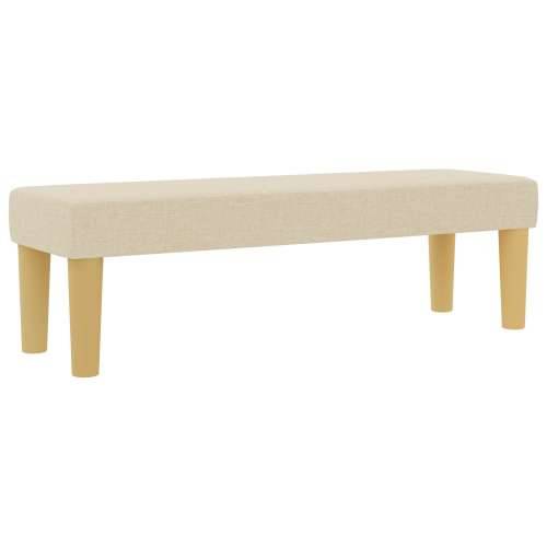Box spring krevet s madracem i klupom krem 160x200 cm tkanina Cijena