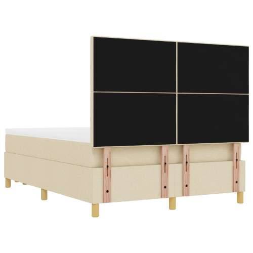 Box spring krevet s madracem i klupom krem 160x200 cm tkanina Cijena