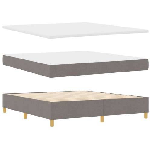 krevet s podnicom i madracem i klupom taupe 180x200 cm tkanina Cijena