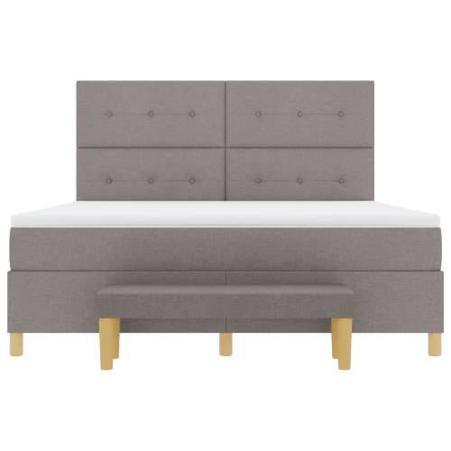 krevet s podnicom i madracem i klupom taupe 180x200 cm tkanina Cijena