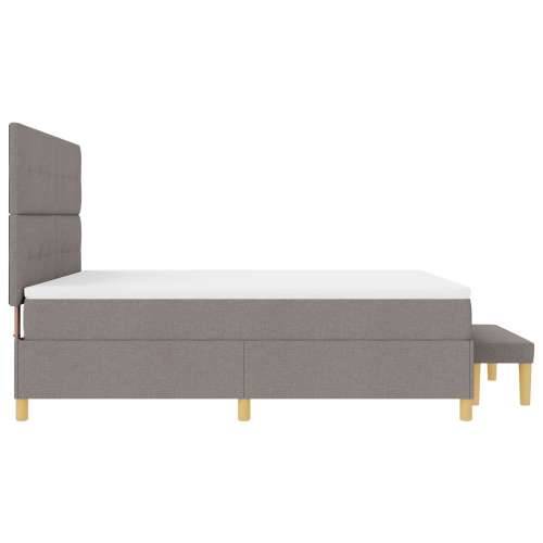 krevet s podnicom i madracem i klupom taupe 180x200 cm tkanina Cijena