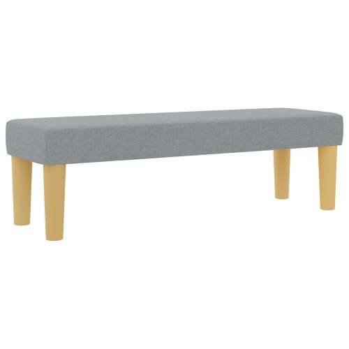 Box Spring Krevet s Madracem i Klupom Svjetlosiva 200x200 cm Tkanina Cijena
