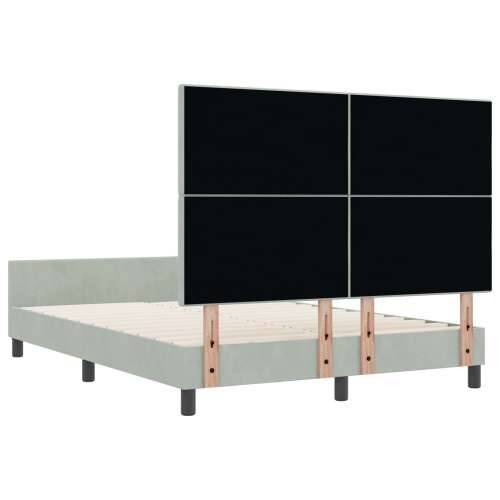 Krevet svjetlosiva 140x200 cm Baršun Cijena