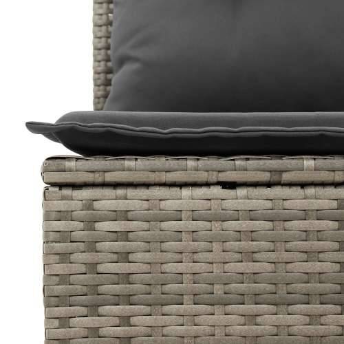 Vrtni Sofa Set Set od 9 Siva Ratan Vrtni Stolovi Pravokutni Cijena