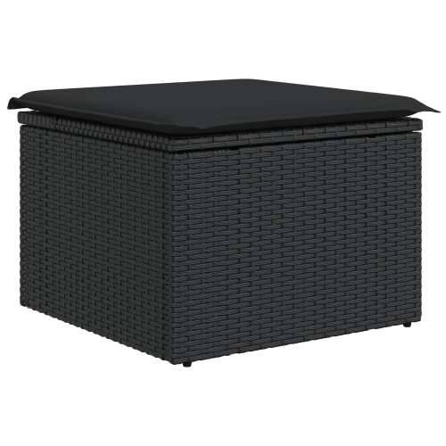 Vrtni set sofe Set od 7 Crna Ratan, Poliester Vrtna kutna sofa Cijena
