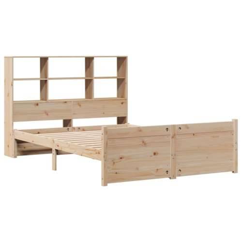 Krevet s regalom za knjige bez madraca 120x190 cm od borovine - Prirodna 120 x 190 cm Cijena