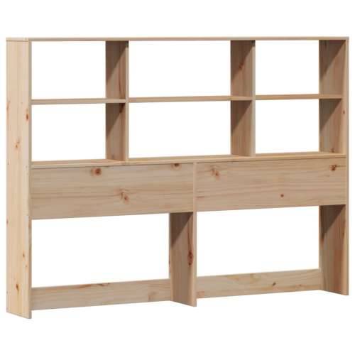 Krevet s regalom za knjige bez madraca 120x190 cm od borovine - Prirodna 120 x 190 cm Cijena