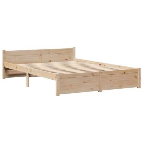 Krevet s regalom za knjige bez madraca 120x190 cm od borovine - Prirodna 120 x 190 cm Cijena