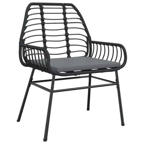 Vrtna garnitura - 3-dijelni vrtni blagovaonski set s jastucima od crnog - Crna 80 x 80 x 74 cm Da 2 Cijena