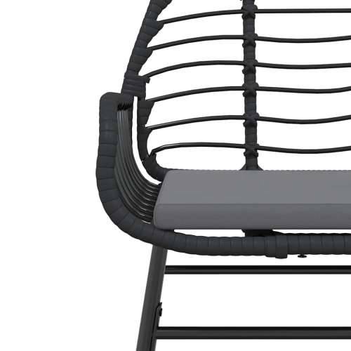Vrtna garnitura - 3-dijelni vrtni blagovaonski set s jastucima od crnog - Crna 80 x 80 x 74 cm Da 2 Cijena