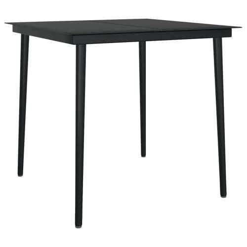 Vrtna garnitura - 3-dijelni vrtni blagovaonski set s jastucima od crnog - Crna 80 x 80 x 74 cm Da 2 Cijena