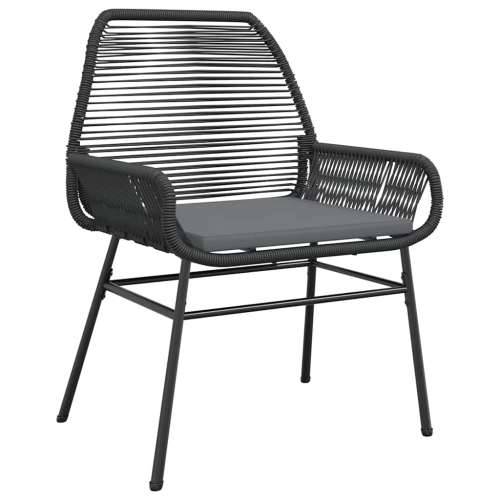 Vrtna garnitura - 5-dijelni vrtni blagovaonski set s jastucima od crnog - Crna 80 x 80 x 74 cm 4 Cijena