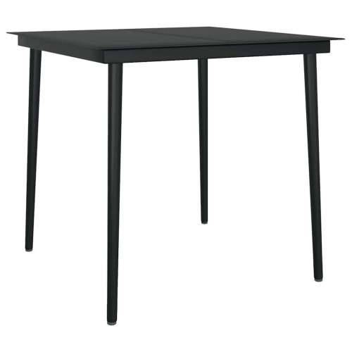 Vrtna garnitura - 5-dijelni vrtni blagovaonski set s jastucima od crnog - Crna 80 x 80 x 74 cm 4 Cijena