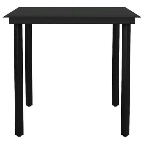 Vrtna garnitura - 3-dijelni vrtni blagovaonski set s jastucima od crnog - Crna i tamno siva 80 x 80 x 74 cm 2 Cijena