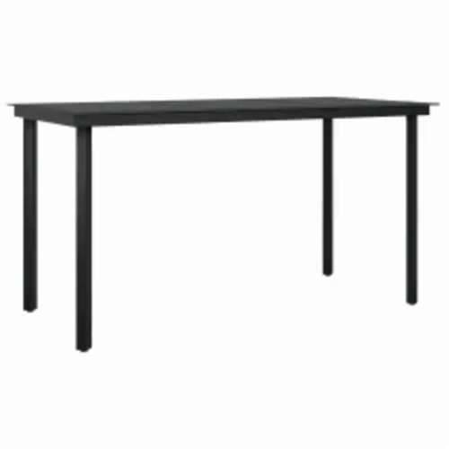 Vrtna garnitura - 5-dijelni vrtni blagovaonski set s jastucima od crnog - Crna 140 x 70 x 74 cm 4 Cijena