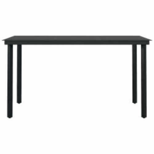 Vrtna garnitura - 5-dijelni vrtni blagovaonski set s jastucima od crnog - Crna 140 x 70 x 74 cm 4 Cijena