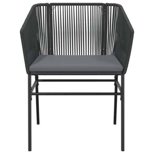 Vrtna garnitura - 5-dijelni vrtni blagovaonski set s jastucima od crnog - Crna 140 x 70 x 74 cm 4 Cijena