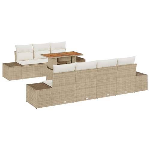 Vrtni sofa set Set od 8 Bež, Bijela Ratan, Poliester, Pjena Cijena