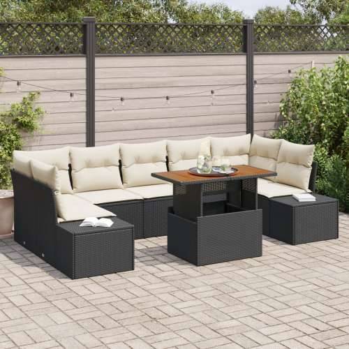 Vrtni Sofa Set 8 dijelova Krem Ratan Sofa na otvorenom za 4 osobe Cijena