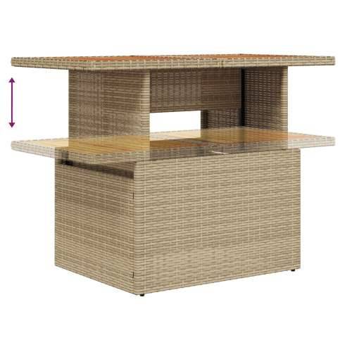 Vrtni Sofa Set Set od 7 dijelova Bež Ratan Vrtni Sofa Set Cijena