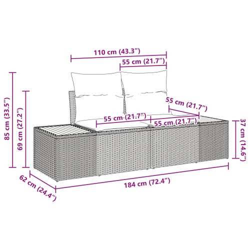 Vrtni Sofa Set Set od 7 dijelova Bež Ratan Vrtni Sofa Set Cijena