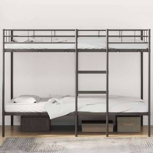 Krevet na kat bez madraca crni 107x203 cm čelik - Crna 107 x 203 cm Cijena