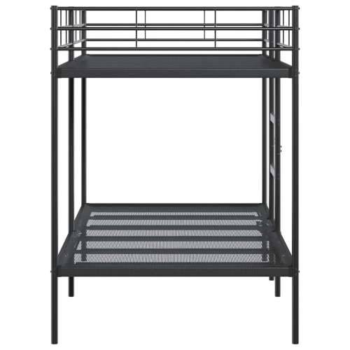 Krevet na kat bez madraca crni 107x203 cm čelik - Crna 107 x 203 cm Cijena