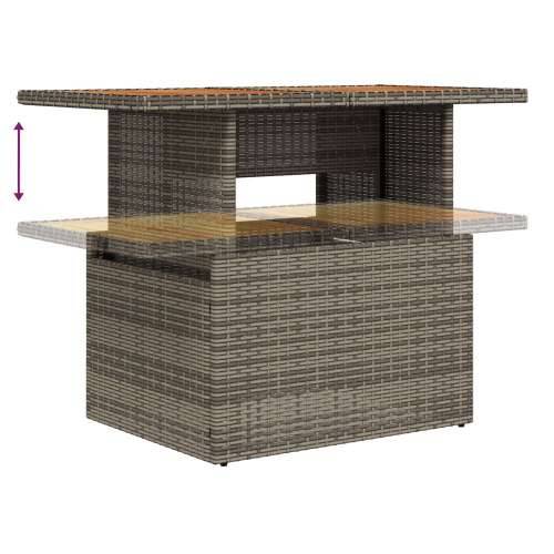 vrtni sofa set Set od 7 Siva Ratan Vrtna kutna sofa Pravokutni Cijena