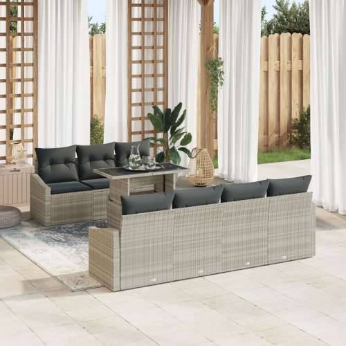 set vrtnih sofa 8-dijelni Prirodni ratan Sintetički ratan Cijena