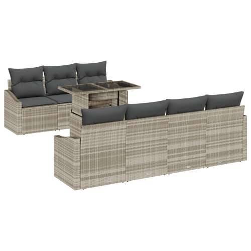 set vrtnih sofa 8-dijelni Prirodni ratan Sintetički ratan Cijena