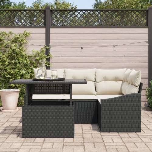 Vrtni sofa set Set od 5 Crna Ratan Vrtni sofa set Pravokutni Cijena