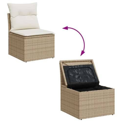 Vrtni Sofa Set Set od 7 Bež Ratan, Poliester Vrtni Sofa Set Cijena